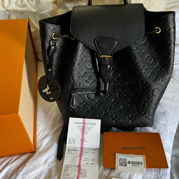 Louis Vuitton Black MONTSOURIS BACKPACK - Picture 5 of 16